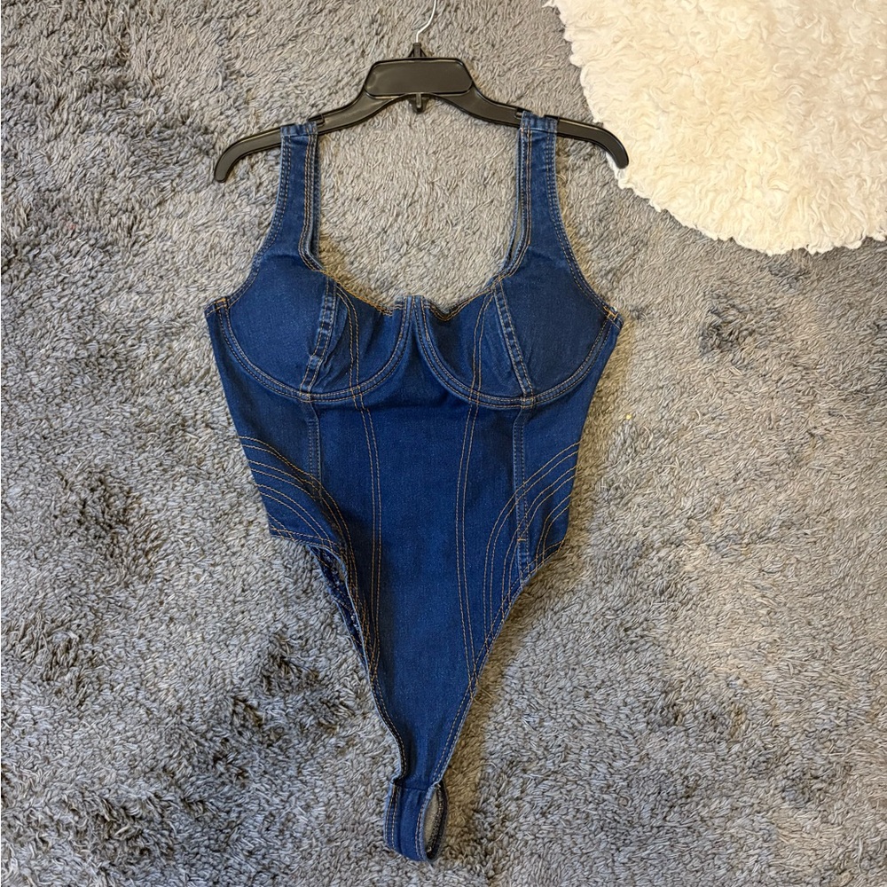 IVY PARK Rodeo Denim Bodysuit